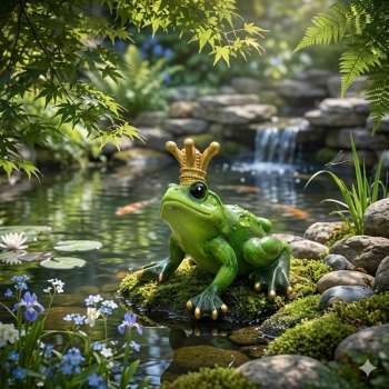 2er Set Bezaubernder Froschkönig ca. 8 cm - Dekofigur